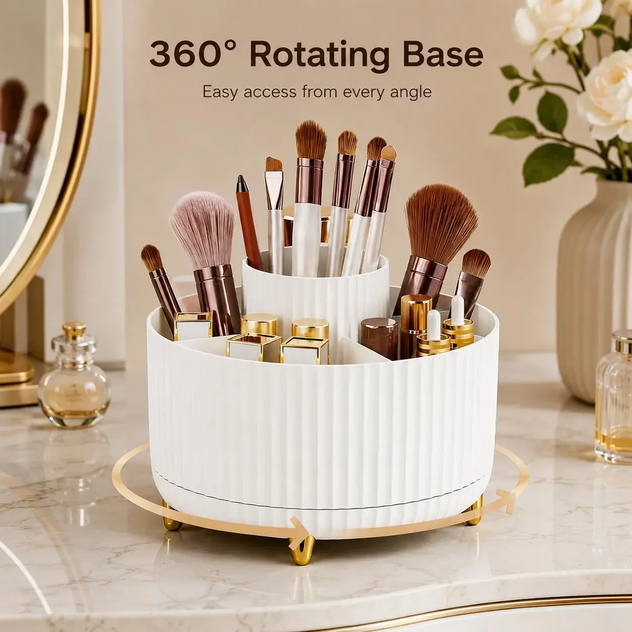 360 Rotating Makeup Organizer  - Luxury Skincare Makeup recension och pris